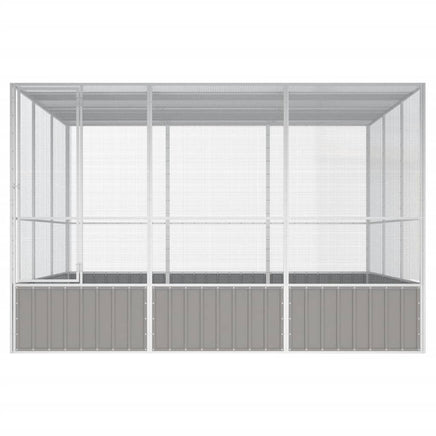 Bird Cage Grey 302.5x324.5x211.5 cm Galvanised Steel Kings Warehouse