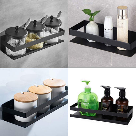 Black Bathroom Shower Shelf Kitchen Rack Storage Shelves Shampoo Holder Organizer Kings Warehouse