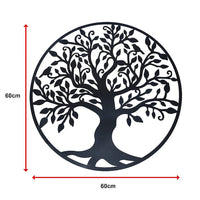 Black Tree of Life Wall Art Hanging Metal Iron Sculpture Garden 60cm Home & Garden Kings Warehouse