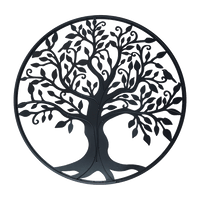 Black Tree of Life Wall Art Hanging Metal Iron Sculpture Garden 60cm Home & Garden Kings Warehouse