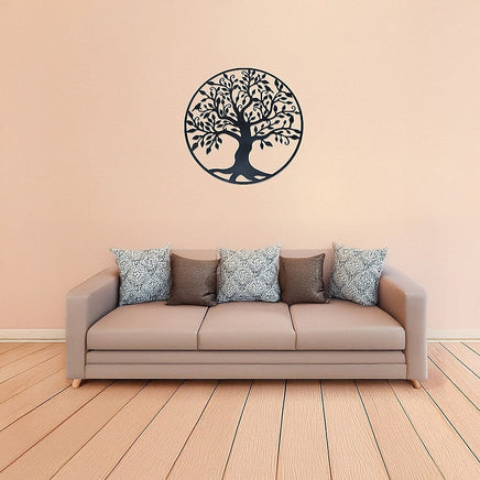 Black Tree of Life Wall Art Hanging Metal Iron Sculpture Garden 60cm Home & Garden Kings Warehouse