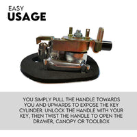 Black Whale Tail T Handle Lock Latch/Compression Lock Trailer Ute Toolbox Tools Kings Warehouse