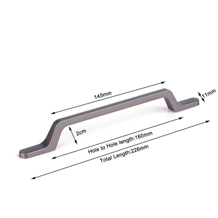 Black Zinc Kitchen Cabinet Handles Drawer Bar Handle Pull 160mm Home & Garden Kings Warehouse