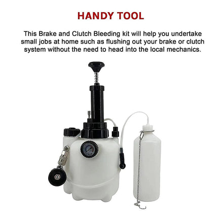 Bleed Tool Pressure 3 ltr Brake & Clutch Bleeding System Fluid Bleeder Tools Kings Warehouse