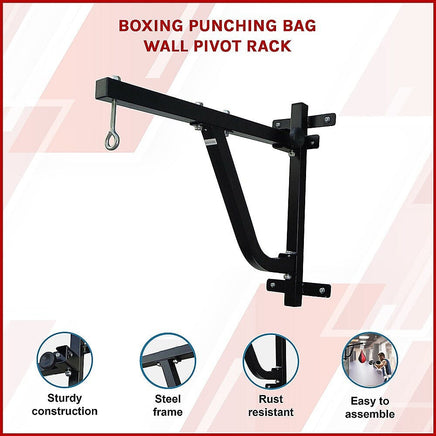 Boxing Punching Bag Wall Pivot Rack Sports & Fitness Kings Warehouse
