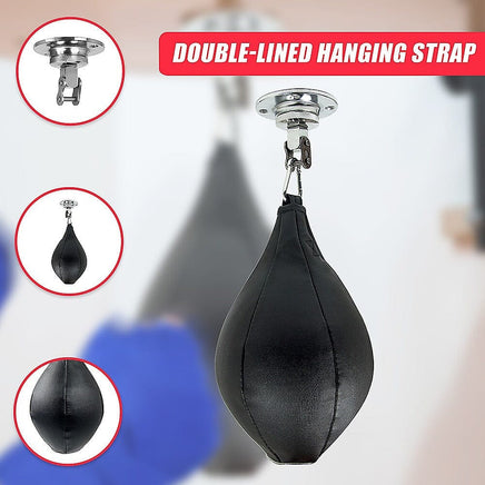 Boxing Speed Bag PU Leather MMA Punching Focus Bag Muay Thai Training Speed Sports & Fitness Kings Warehouse