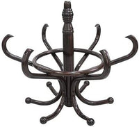 Brown Coat Rack with Stand Wooden Hat and 12 Hooks Hanger Walnut tree Furniture Kings Warehouse