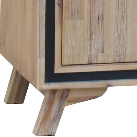 Buffet Sideboard in Silver Brush Colour with Solid Acacia & Veneer Wooden Frame Storage Cabinet with Drawers Furniture Kings Warehouse