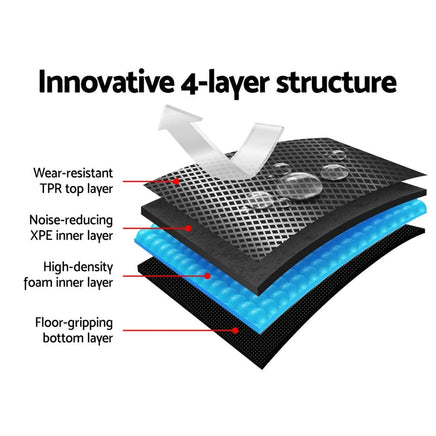 Car Floor Mats Rubber Fits Ford Ranger PX PX2 PX3 Dual Cab 2011-2022 3D Black Friday Pre-Party Kings Warehouse