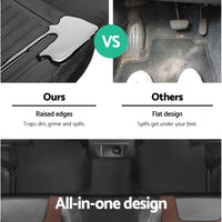 Car Floor Mats Rubber Fits Ford Ranger PX PX2 PX3 Dual Cab 2011-2022 3D Black Friday Pre-Party Kings Warehouse