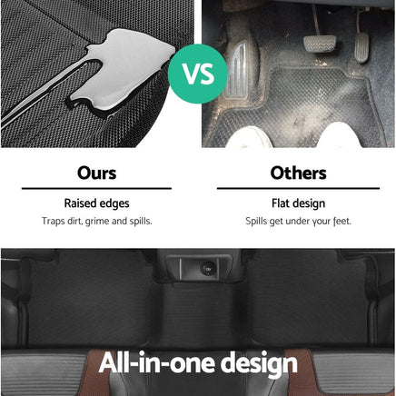 Car Floor Mats Rubber Fits Ford Ranger PX PX2 PX3 Dual Cab 2011-2022 3D Black Friday Pre-Party Kings Warehouse