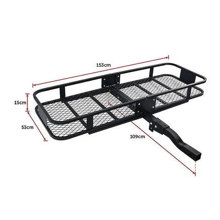 Car Luggage Basket Trailer Hitch Cargo Carrier Outdoor Recreation Kings Warehouse
