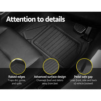 Car Rubber Floor Mats Front And Rear Compatible For Toyota RAV4 2019-2022 Outdoor Adventures Kings Warehouse