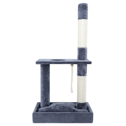 Cat Tree 102cm Scratching Post Tower Scratcher Condo House Board Grey Pet Care Kings Warehouse