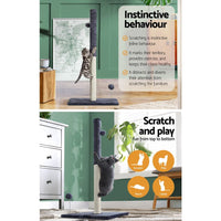 Cat Tree 105cm Scratching Post Scratcher Tower Condo House Hanging toys Grey Pet Care Kings Warehouse