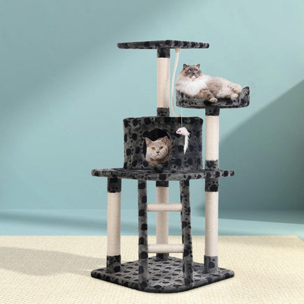 Cat Tree 120cm Tower Scratching Post Scratcher Trees Bed Wood Condo Toys Bed Pet Care Kings Warehouse
