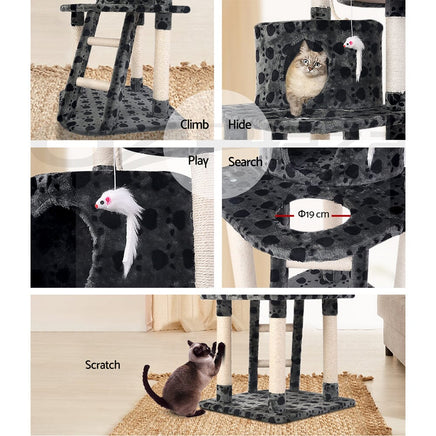 Cat Tree 120cm Tower Scratching Post Scratcher Trees Bed Wood Condo Toys Bed Pet Care Kings Warehouse