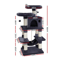 Cat Tree 145cm Tower Scratching Post Scratcher Wood Condo House Large Bed Pet Care Kings Warehouse