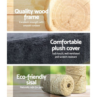 Cat Tree 145cm Tower Scratching Post Scratcher Wood Condo House Large Bed Pet Care Kings Warehouse