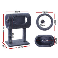 Cat Tree 53cm Scratching Post Tower Scratcher Wood Condo House Trees Grey Pet Care Kings Warehouse