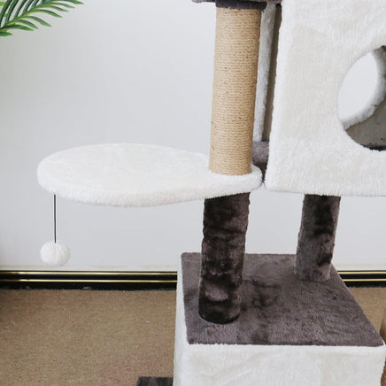 CATIO Deluxe Multi-Function Three-Level Dual Cat Scratching Tree 141cm Pet Care Kings Warehouse
