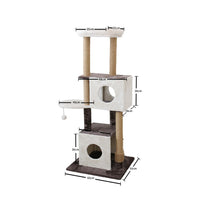 CATIO Deluxe Multi-Function Three-Level Dual Cat Scratching Tree 141cm Pet Care Kings Warehouse