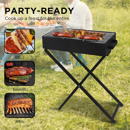 Charcoal BBQ Grill - Adjustable Height Kings Warehouse