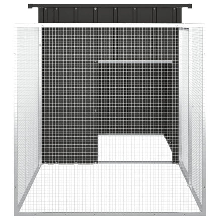 Chicken Cage Anthracite 200x91x100 cm Galvanised Steel Kings Warehouse