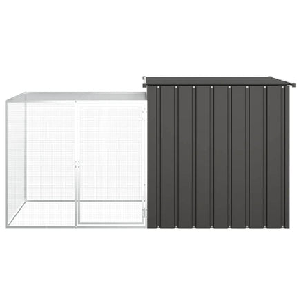 Chicken Cage Anthracite 200x91x100 cm Galvanised Steel Kings Warehouse