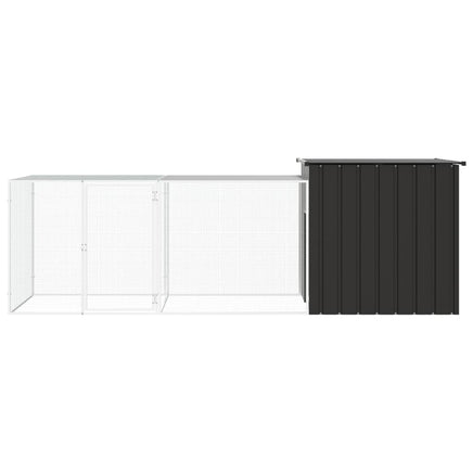 Chicken Cage Anthracite 300x91x100 cm Galvanised Steel Kings Warehouse