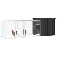 Chicken Cage Anthracite 300x91x100 cm Galvanised Steel Kings Warehouse