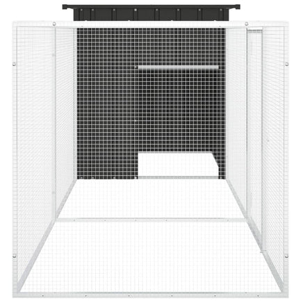 Chicken Cage Anthracite 300x91x100 cm Galvanised Steel Kings Warehouse