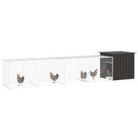 Chicken Cage Anthracite 500x91x100 cm Galvanised Steel Kings Warehouse