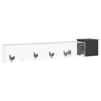 Chicken Cage Anthracite 600x91x100 cm Galvanised Steel Kings Warehouse