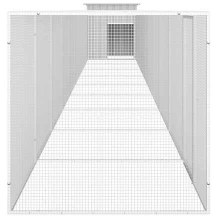 Chicken Cage Grey 1000x91x100 cm Galvanised Steel Kings Warehouse