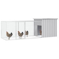 Chicken Cage Grey 300x91x100 cm Galvanised Steel Kings Warehouse