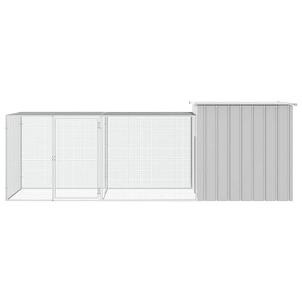 Chicken Cage Grey 300x91x100 cm Galvanised Steel Kings Warehouse
