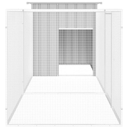 Chicken Cage Grey 300x91x100 cm Galvanised Steel Kings Warehouse