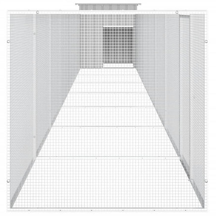 Chicken Cage Grey 700x91x100 cm Galvanised Steel Kings Warehouse