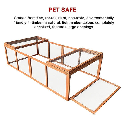 Chicken coop LARGE Run Guinea Pig Cage Villa Extension Rabbit hutch house pen Pet Care Kings Warehouse