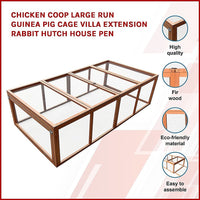 Chicken coop LARGE Run Guinea Pig Cage Villa Extension Rabbit hutch house pen Pet Care Kings Warehouse