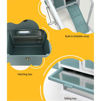 Chicken Coop Rabbit Hutch 150cm x 60cm x 93cm Large Chicken Coop House Run Cage Wooden Pet Care Kings Warehouse