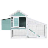Chicken Coop Rabbit Hutch 150cm x 60cm x 93cm Large Chicken Coop House Run Cage Wooden Pet Care Kings Warehouse