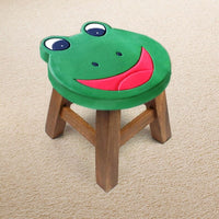 Children's Chair Stool Wooden Frog Face Theme Kings Warehouse
