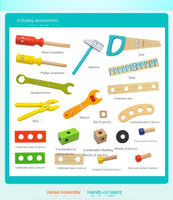 Children's pretend play build fix wood Toolbox Toy, Carpenter Traddie Set For toddlers and kids Baby & Kids Kings Warehouse