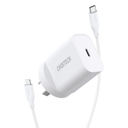 CHOETECH Q5004CL PD20W USB-C iPhone Fast Charger with MFi Certified USB-C Cable Kings Warehouse