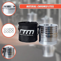 Chrome Metric Fractional Olympic Weight Plates 0.25 - 1.0kg Sports & Fitness Kings Warehouse