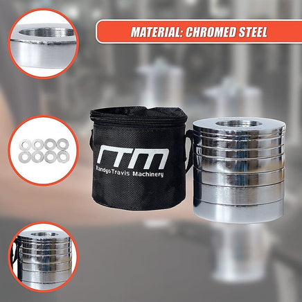 Chrome Metric Fractional Olympic Weight Plates 0.25 - 1.0kg Sports & Fitness Kings Warehouse