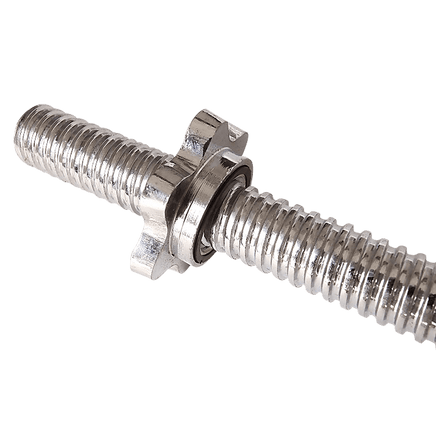 Chrome Tricep Bar Barbell Heavy Duty with Spinlock Collars Sports & Fitness Kings Warehouse