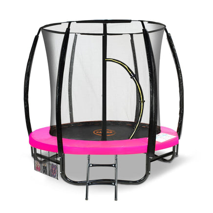 Classic 6ft Outdoor Round Trampoline Safety Enclosure - Pink Sports & Fitness Kings Warehouse